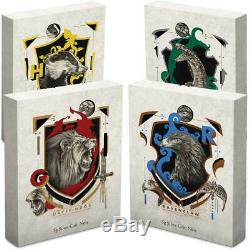 HARRY POTTER HOUSE BANNERS 2020 Niue 5g silver foil SET OF 4