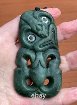 Hand Carved Arapo Whata Arahura Pounamu Nz Greenstone Jade Maori Hei Tiki