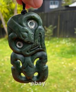 Hand Carved Arapo Whata Arahura Pounamu Nz Greenstone Jade Maori Hei Tiki