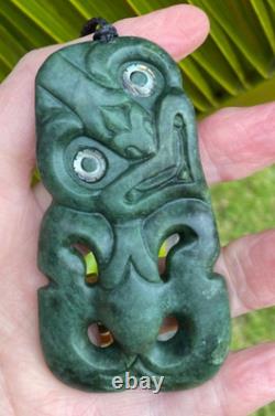 Hand Carved Arapo Whata Arahura Pounamu Nz Greenstone Jade Maori Hei Tiki