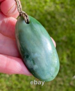Hand Carved J Kerwin Maori Blue Inanga Greenstone Nephrite Jade Roimata Teardrop