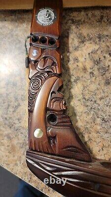 Hand Carved Long Wooden Canoe Made in New Zealand