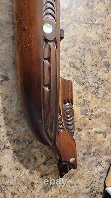 Hand Carved Long Wooden Canoe Made in New Zealand