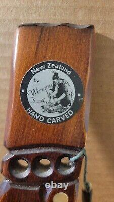 Hand Carved Long Wooden Canoe Made in New Zealand