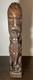 Hand-Carved Maori Ancestor Figure Paua Shell Inlay, New Zealand 22 Signed