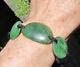Hand Carved New Zealand Greenstone Pounamu Nephrite Marsden Jade Disc Bracelet