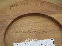 Hand-Crafted MCM Kauri Wood Bowl from New Zealand, Used, Great Condition