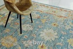 Hand Knotted Oushak Rug Washable Carpets 100% Handspun New Zealand Wool Size 5x8