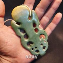 Hei Tiki Maori Art Inanga Pendant New Zealand Pounamu