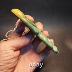 Hei Tiki Maori Art Inanga Pendant New Zealand Pounamu