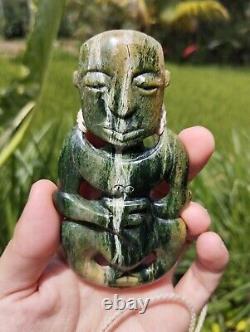 Hei Tiki Maori Art Inanga Tane Pendant New Zealand Pounamu