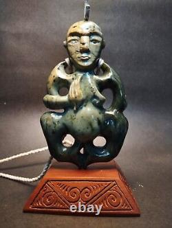 Hei Tiki Maori Art Inanga Tane Pendant New Zealand Pounamu