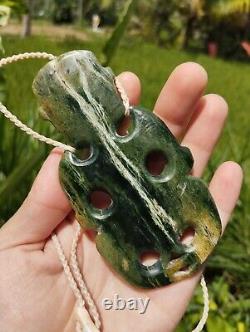 Hei Tiki Maori Art Inanga Tane Pendant New Zealand Pounamu