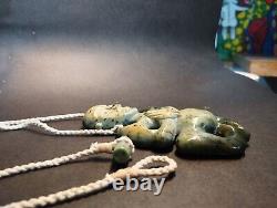 Hei Tiki Maori Art Inanga Tane Pendant New Zealand Pounamu