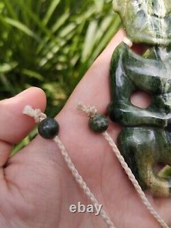 Hei Tiki Maori Art Inanga Tane Pendant New Zealand Pounamu