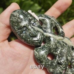 Hei Tiki Maori Inanga Tane Pendant Green Stone Necklace New Zealand Pounamu