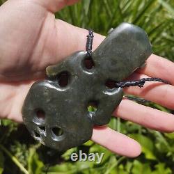 Hei Tiki Maori Inanga Tane Pendant Green Stone Necklace New Zealand Pounamu