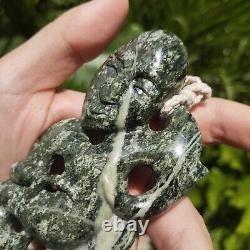 Hei Tiki Maori Inanga Tane Pendant Green Stone Necklace New Zealand Pounamu