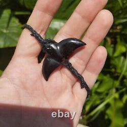 Hei Tiki Maori Inanga Tane Pendant Green Stone Necklace New Zealand Pounamu