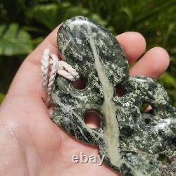 Hei Tiki Maori Inanga Tane Pendant Green Stone Necklace New Zealand Pounamu