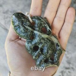Hei Tiki Maori Inanga Tane Pendant Green Stone Necklace New Zealand Pounamu