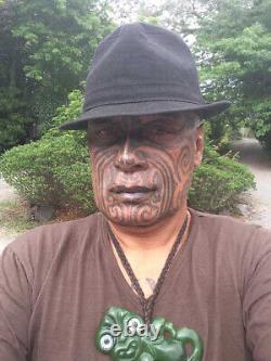 Huge Collectible Te Kaha Nz Gem Pounamu Arahura Greenstone Jade Maori Rei Niho