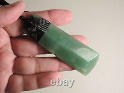 INANGA Greenstone Pounamu Jade Nephrite POLISHED Green Blue Superb PYRAMID TOKI