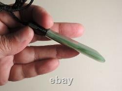 INANGA Greenstone Pounamu Jade Nephrite POLISHED Green Blue Superb PYRAMID TOKI