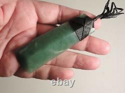 INANGA Greenstone Pounamu Jade Nephrite POLISHED Green Blue Superb PYRAMID TOKI