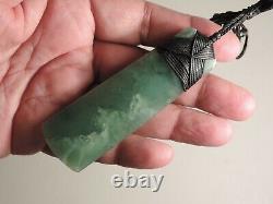 INANGA Greenstone Pounamu Jade Nephrite POLISHED Green Blue Superb PYRAMID TOKI