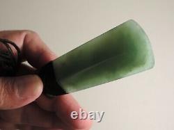 INANGA Greenstone Pounamu Jade Nephrite POLISHED Green Blue Superb PYRAMID TOKI