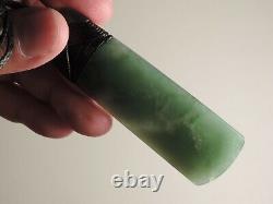 INANGA Greenstone Pounamu Jade Nephrite POLISHED Green Blue Superb PYRAMID TOKI