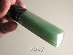 INANGA Greenstone Pounamu Jade Nephrite POLISHED Green Blue Superb PYRAMID TOKI