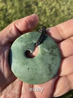 INANGA Nephrite New Zealand Jade MAORI Pounamu Greenstone Dean's BIG SINGLE KORU