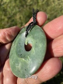 INANGA Nephrite New Zealand Jade MAORI Pounamu Greenstone Dean's BIG SINGLE KORU