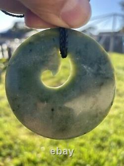 INANGA Nephrite New Zealand Jade MAORI Pounamu Greenstone Dean's BIG SINGLE KORU