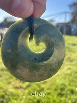 INANGA Nephrite New Zealand Jade MAORI Pounamu Greenstone Dean's BIG SINGLE KORU