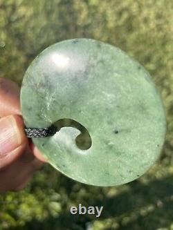 INANGA Nephrite New Zealand Jade MAORI Pounamu Greenstone Dean's BIG SINGLE KORU