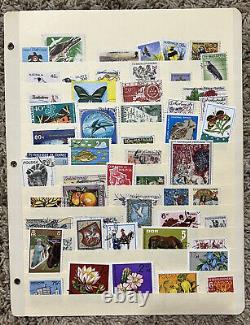 Iceland, Zimbabwe, Isle Of Man, New Zealand Worldwide Stamps Lot In Stock Page