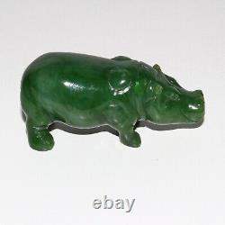 Jade Malachite Hippo Lion Rhino Art Animal Gemstone Mineral Figurine Collectible