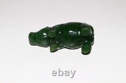 Jade Malachite Hippo Lion Rhino Art Animal Gemstone Mineral Figurine Collectible