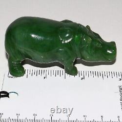 Jade Malachite Hippo Lion Rhino Art Animal Gemstone Mineral Figurine Collectible