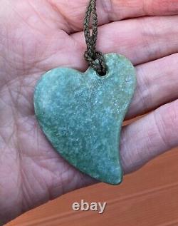 John Kerwin Nz Fuschite Rarest Turquoise Aotea Stone Maori Aroha Heart Pendant