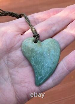 John Kerwin Nz Fuschite Rarest Turquoise Aotea Stone Maori Aroha Heart Pendant