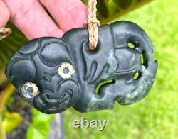 Judah Ashton Maori Arahura Pounamu Nz Greenstone Jade Hei Tiki Pendant
