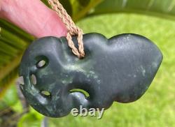 Judah Ashton Maori Arahura Pounamu Nz Greenstone Jade Hei Tiki Pendant