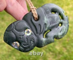 Judah Ashton Maori Arahura Pounamu Nz Greenstone Jade Hei Tiki Pendant