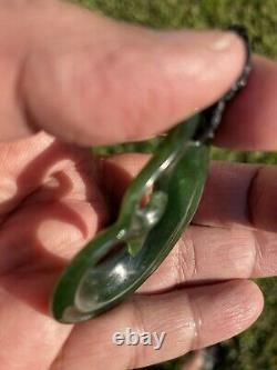 KAHURANGI Jade MAORI Pounamu Greenstone Dean's GEM QUALITY MFJ DOUBLE KORU HOOK