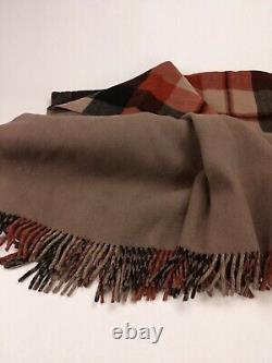 KAIAPOI WOOLLEN MFG CO. New Zealand Pure 100% Wool Blanket Red Plaid 54 x 70