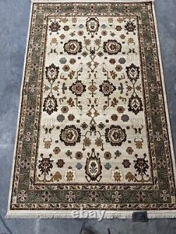 Karasatan Original Collection Ivory Oushak 721 5'9x9' 100% New Zealand wool rug